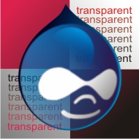 Az átlátszó Drupal logó